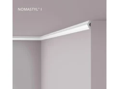 Clearance NOEL & MARQUET NMC I NOMASTYL Eckleiste Zierleiste Stuckleiste 2 m 200 cm x 1,6 cm x 3,8 cm Weiß