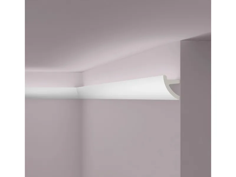 NOEL & MARQUET NMC IL1 ARSTYL Eckleiste Zierleiste Stuckleiste für Indirekte Beleuchtung 2 m 200 cm x 5 cm x 7 cm Weiß