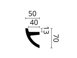 NOEL & MARQUET NMC IL1 ARSTYL Eckleiste Zierleiste Stuckleiste für Indirekte Beleuchtung 2 m 200 cm x 5 cm x 7 cm Weiß