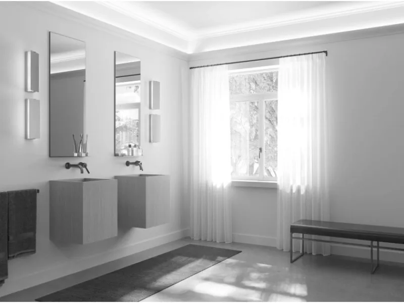 NOEL & MARQUET NMC IL1 ARSTYL Eckleiste Zierleiste Stuckleiste für Indirekte Beleuchtung 2 m 200 cm x 5 cm x 7 cm Weiß