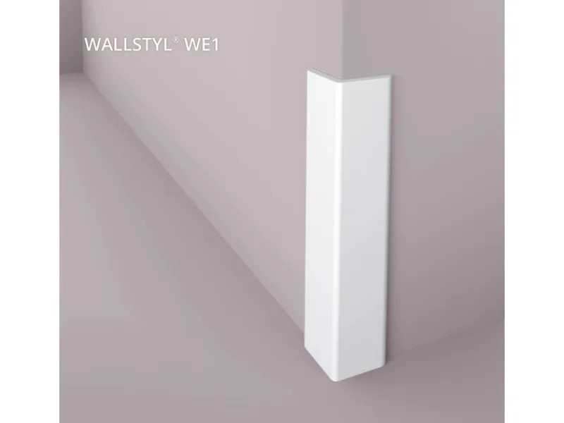 NOEL & MARQUET NMC WE1 WALLSTYL Kantenschutz-Profil Zierleiste Stuckleiste 2 m 200 cm x 3 cm x 3 cm Weiß