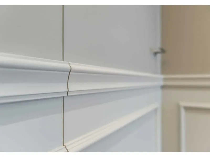 New NOEL & MARQUET NMC WL6 WALLSTYL Wand- und Friesleiste Zierleiste Türumrandung 2 m 200 cm x 2,2 cm x 7,5 cm Weiß