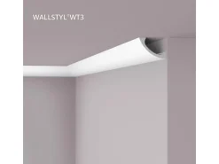 Sale NOEL & MARQUET NMC WT3 WALLSTYL Eckleiste Zierleiste Stuckleiste für Indirekte Beleuchtung 2 m 200 cm x 11 cm x 8 cm Weiß