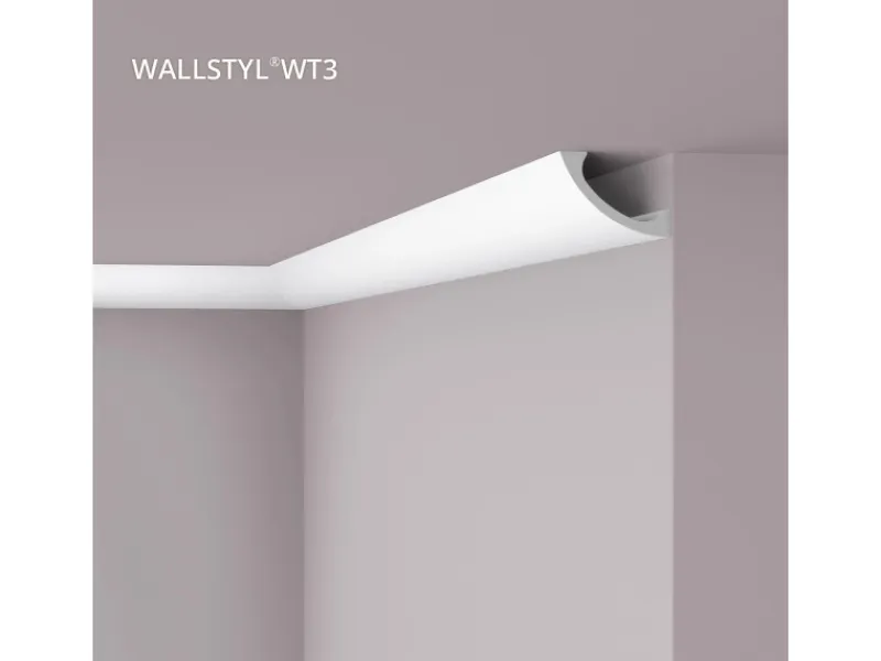 Sale NOEL & MARQUET NMC WT3 WALLSTYL Eckleiste Zierleiste Stuckleiste für Indirekte Beleuchtung 2 m 200 cm x 11 cm x 8 cm Weiß