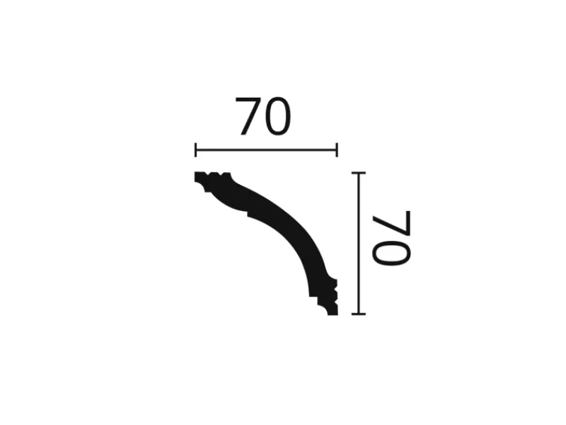 NOEL & MARQUET NMC WT15 WALLSTYL Eckleiste Deckenleiste Zierleiste Stuckleiste 2 m 200 cm x 7 cm x 7 cm Weiß