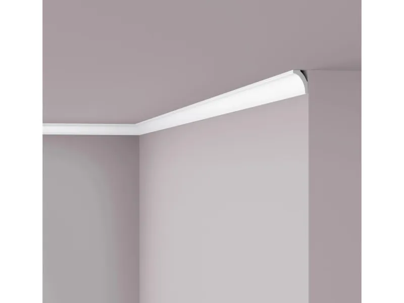 NOEL & MARQUET NMC WT8 WALLSTYL Eckleiste Zierleiste Sockelleiste 2 m 200 cm x 2 cm x 3 cm Weiß