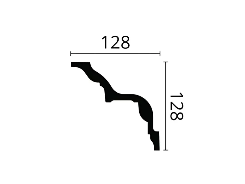 NOEL & MARQUET NMC Z24 ARSTYL Eckleiste Zierleiste Stuckleiste 2 m 200 cm x 12,8 cm x 12,8 cm Weiß