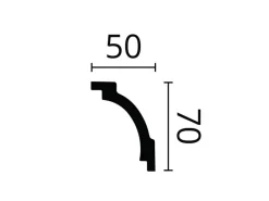 NOEL & MARQUET NMC Z16 ARSTYL Eckleiste Zierleiste Stuckleiste für Indirekte Beleuchtung 2 m 200 cm x 5 cm x 7 cm Weiß