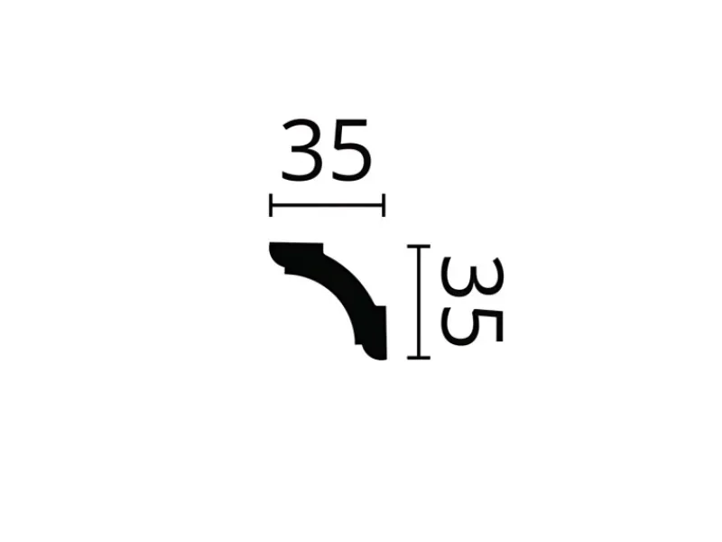 Sale NOEL & MARQUET NMC Z1250 ARSTYL Eckleiste Zierleiste Stuckleiste 2 m 200 cm x 3,5 cm x 3,5 cm Weiß