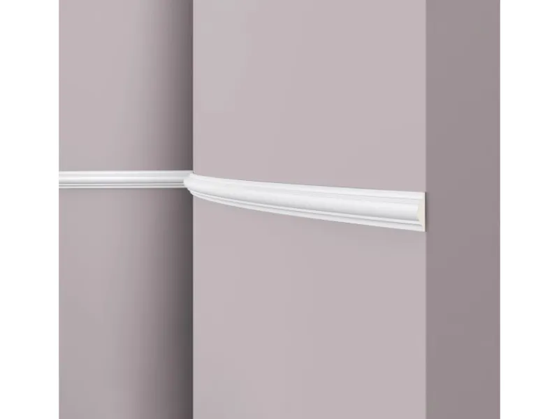 NOEL & MARQUET NMC Z10 Flex ARSTYL Flexible Wand- und Friesleiste Zierleiste Stuckleiste 2 m 200 cm x 1,8 cm x 3,8 cm Weiß