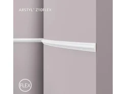 NOEL & MARQUET NMC Z10 Flex ARSTYL Flexible Wand- und Friesleiste Zierleiste Stuckleiste 2 m 200 cm x 1,8 cm x 3,8 cm Weiß