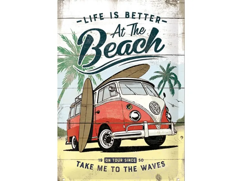 Nostalgic-Art Blechschild VW Bulli Beach 20 cm x 30 cm