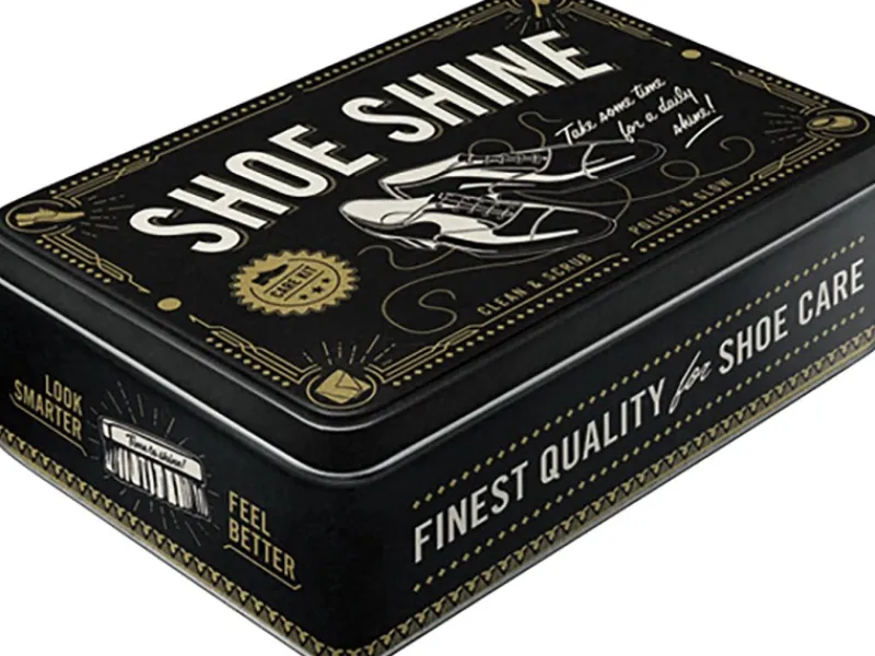 Hot Nostalgic-Art Vorratsdose Shoe Shine 23 cm x 16 cm x 7 cm