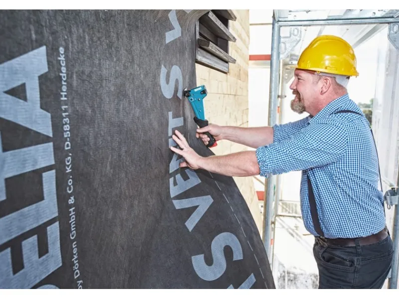 Novus Tools Hammertacker J-055 6–14 mm Typ G Premium-Tacker für Flachdrahtklammern mit Prallplatte für Oberflächenschutz 030-0454