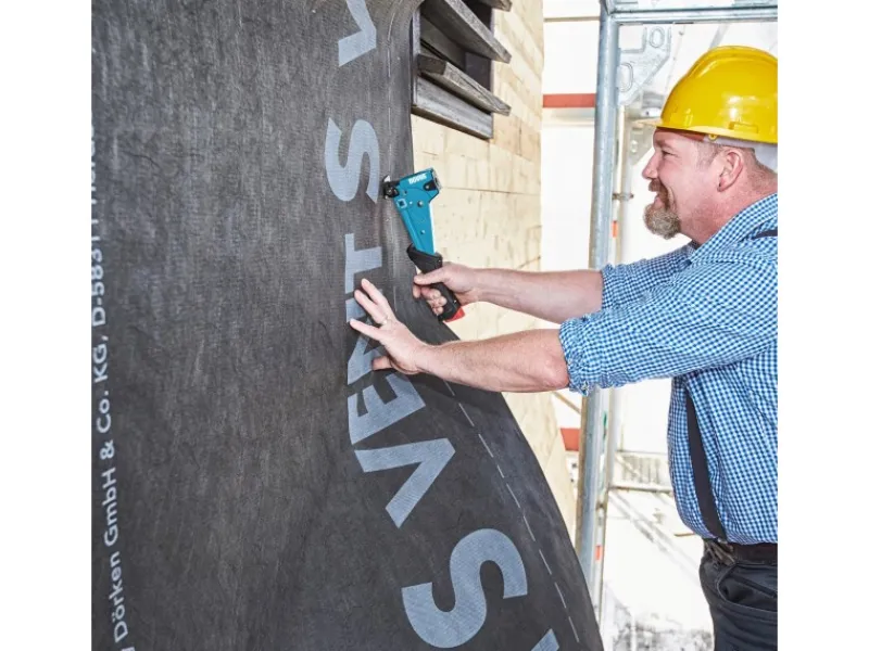 Novus Tools Hammertacker J-055 6–14 mm Typ G Premium-Tacker für Flachdrahtklammern mit Prallplatte für Oberflächenschutz 030-0454