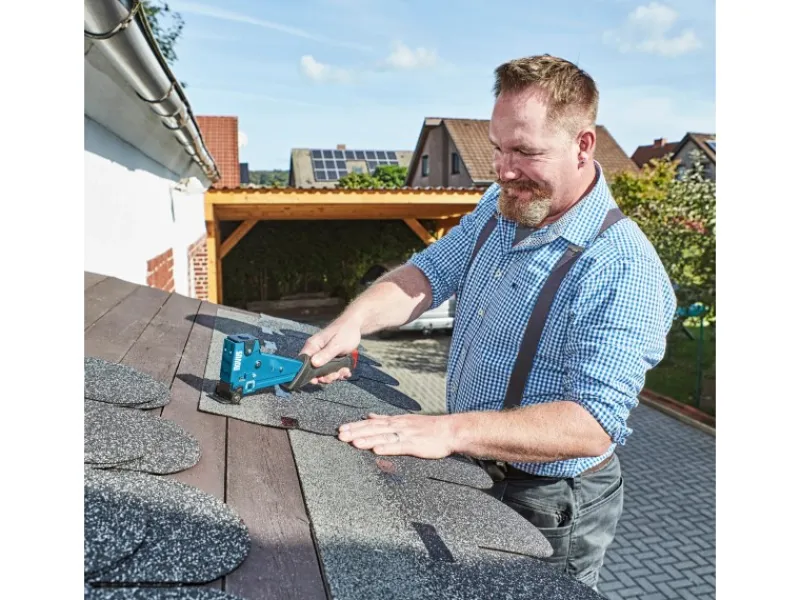 Novus Tools Hammertacker J-055 6–14 mm Typ G Premium-Tacker für Flachdrahtklammern mit Prallplatte für Oberflächenschutz 030-0454