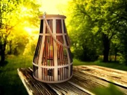 Näve LED-Deko-Solarleuchte 31 cm Grün Gold mit Aufhängemöglichkeit