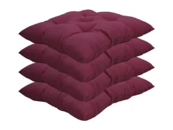 NYVI Stuhlkissen für Gartenstühle 38x38 cm 4er Set Beere