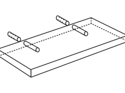 OBI Befestigungs-Pin Grau 1 cm x 1 cm x 8 cm