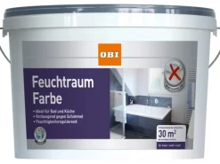 Outlet OBI Feuchtraumfarbe Weiß matt 5 l