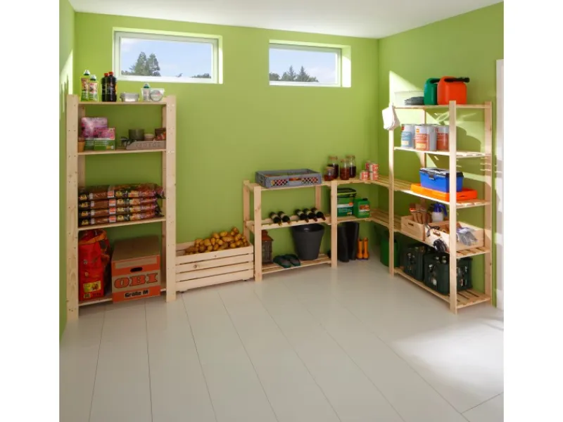 Hot OBI Holz-Schraubregal 91 cm x 85 cm x 40 cm