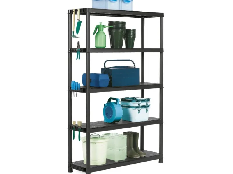 OBI Kunststoffregal XL-120 Schwarz 187 cm x 120 cm x 40 cm