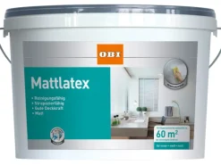 Discount OBI Mattlatex Weiß matt 10 l