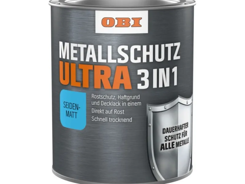 Hot OBI Metallschutzlack Ultra Seidenmatt 750 ml Weiß