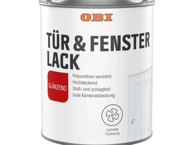 Hot OBI PU Fenster-und Türenlack RAL 7016 glänzend 375 ml Anthrazit