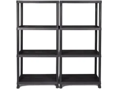 Hot Ondis24 Kunststoffregal Steckregal 60 x 30 cm Doppelpack