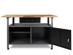 Clearance Ondis24 Werkbank Set Klaus 120 cm 1 Schrank LED Werkstatt