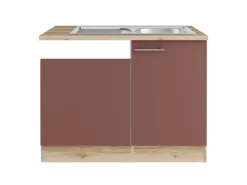 Online Optifit Bari407 Küchen-Spülenunterschrank Rostrot