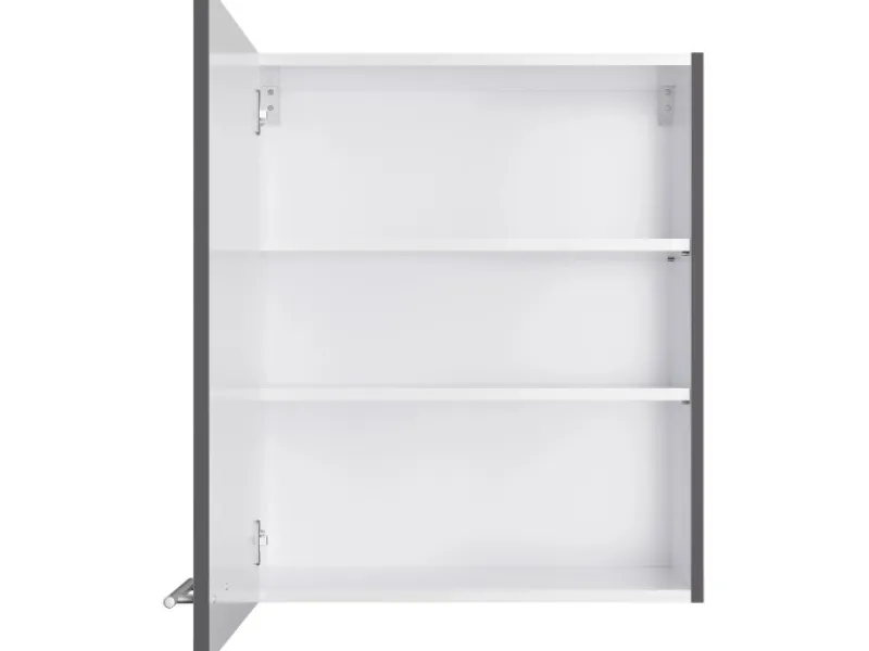 Optifit Küchen-Oberschrank Ingvar420 60 cm x 70,4 cm x 34,9 cm Anthrazit Matt