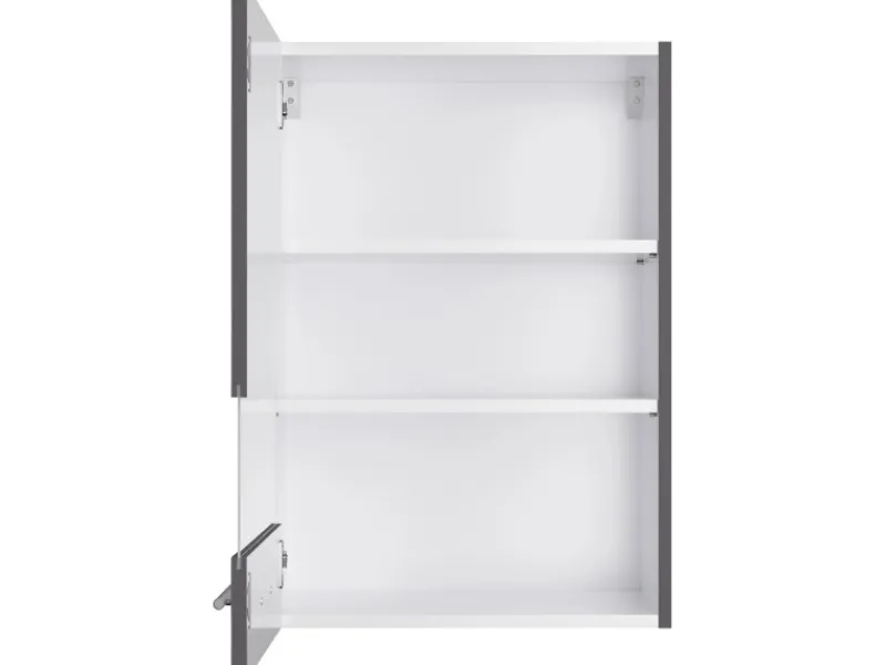 Sale Optifit Küchen-Oberschrank mit Glassegment Ingvar420 50 cm Anthrazit Matt
