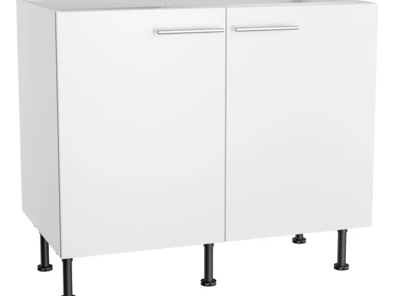 Optifit Küchen-Spülenunterschrank Bengt932 100 cm x 87 cm x 58,4 cm Weiß