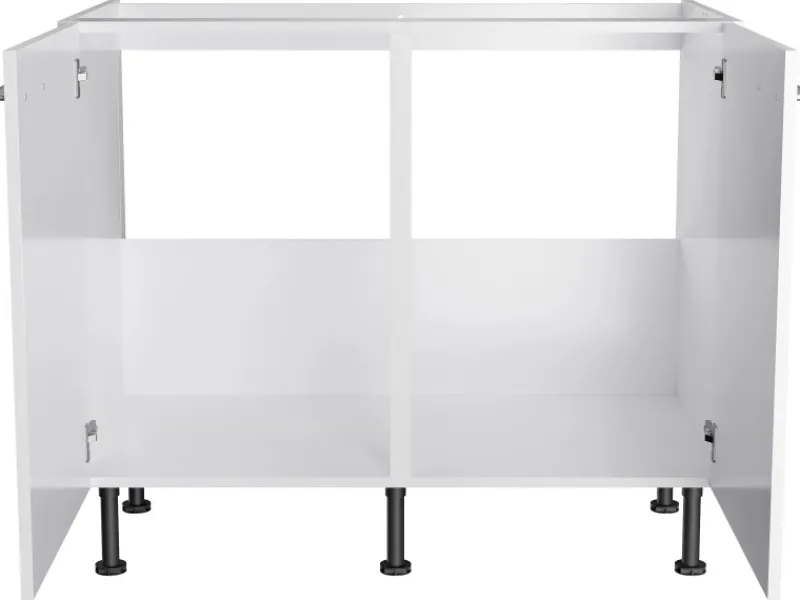 Optifit Küchen-Spülenunterschrank Bengt932 100 cm x 87 cm x 58,4 cm Weiß