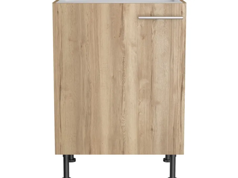 Sale Optifit Küchen-Spülenunterschrank Erik290 60 cm x 87 cm x 58,4 cm Wildeiche