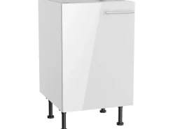 Optifit Küchen-Spülenunterschrank Rurik986 50 cm x 87 cm x 58,4 cm Weiß