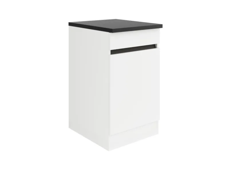 New Optifit Küchen-Unterschrank 50 x 88 x 60 cm Luca932 Weiß Anthrazit Weiß-Anthrazit
