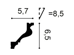 ORAC DECOR C200 LUXXUS Decken Eckleiste Profilleiste Zierleiste Stuckleiste 2 m 200 cm x 6,5 cm x 5,7 cm Weiß
