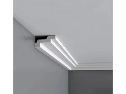 New ORAC DECOR CB531 BASIXX Stuck Zierprofil Eck-Wand-Decken-Leiste Dekor kantig 2 m 200 cm x 4,8 cm x 2,6 cm Weiß