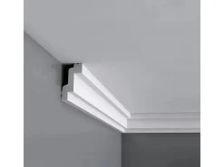 New ORAC DECOR CB531 BASIXX Stuck Zierprofil Eck-Wand-Decken-Leiste Dekor kantig 2 m 200 cm x 4,8 cm x 2,6 cm Weiß