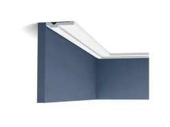 ORAC DECOR CX161 AXXENT Profilleiste Zierleiste Wand Decken Sockel-Leiste 2 m 200 cm x 6,9 cm x 1,3 cm Weiß