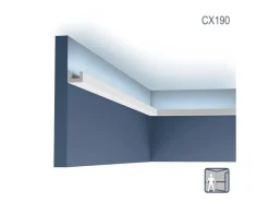 ORAC DECOR CX190 AXXENT U-PROFILE Eckleiste für Indirekte Beleuchtung 2 m 200 cm x 3,0 cm x 2,0 cm Weiß