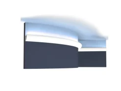 ORAC DECOR CX188F AXXENT Flexible Eckleiste Zierleiste Stuckleiste 2 m 200 cm x 3,0 cm x 3,4 cm Weiß