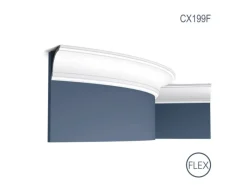 Outlet ORAC DECOR CX199F AXXENT Flexible Eckleiste Zierleiste Stuckleiste 2 m 200 cm x 8 cm x 8 cm Weiß