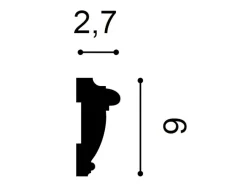 ORAC DECOR PX113 AXXENT Profilleiste Zierleiste Wand-Dekor-Fries-Leiste 2 m 200 cm x 6 cm x 2,7 cm Weiß