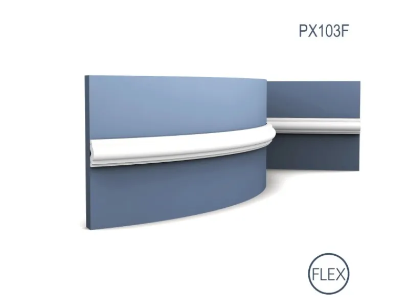 Discount ORAC DECOR PX103F AXXENT Flexible Wandleiste Zierleiste Friesleiste Weiß 2 m 200 cm x 2,5 cm x 1,2 cm Weiß