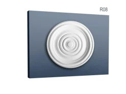 Hot ORAC DECOR R08 LUXXUS DeckenroSette Stuck RoSette StuckroSette Klassisch 38 cm x 4,2 cm Weiß