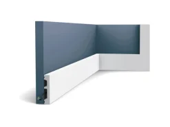 ORAC DECOR SX157 AXXENT SQUARE Sockelleiste Wandleiste Zierleiste 2 m 200 cm x 1,3 cm x 6,6 cm Weiß